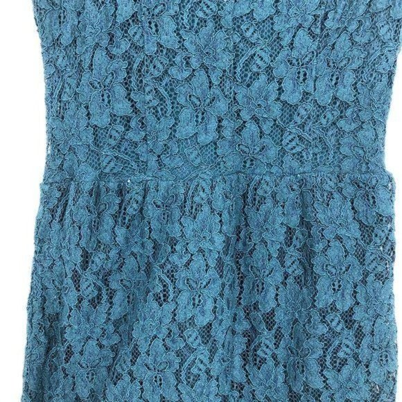 SOLD - Babaton Tobias teal lace dress size 8 - Picture 10 of 16